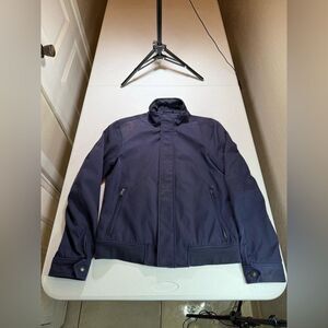 Banana Republic Jacket Mens Sz S Blue Full Zip Snap Bomber Coat Casual